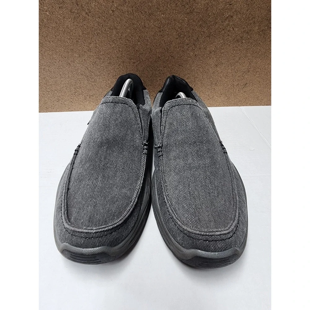 Skechers Cohagen Canvas Slip On Men memory foam Shoe Sz 13 in Black  16941S